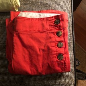 Ann Taylor Sailor Pants - Reddish Orange